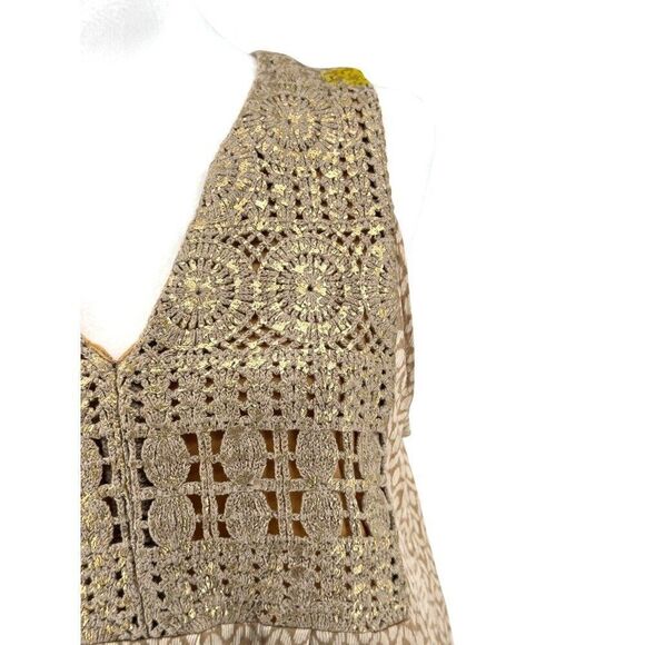 Anthropologie TINY Brand Crochet Top Sleeveless Boho Top Sz M - Picture 3 of 10